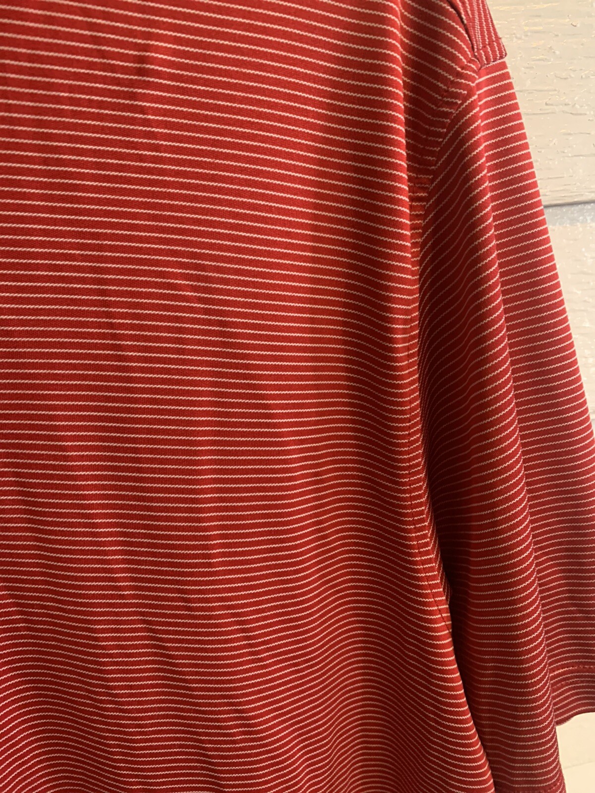 Slazenger Golf Shirt Polo Short Sleeve Sport Casual Men's XL Red Stripe