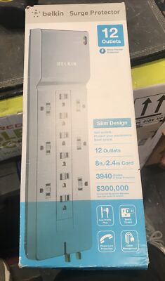New Bellini  Surge Protector 12 Outlets 8  Cord   ( T1 )