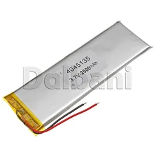 New 3.7V 2500mAh Internal Li-ion Polymer Battery 133x43x3.5mm 4045135 16-0468