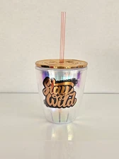 Stay Wild Iridescent 13 oz Wine Tumbler Double-Walled Glam Gift Cup