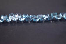 AAA  Natural Sky Blue Topaz Faceted Onion Briolette Shape Gemstone Beads 10Pcs