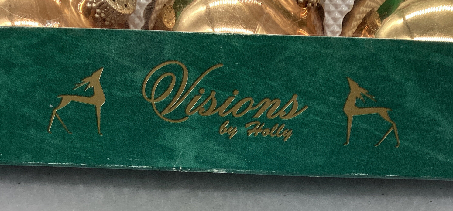 Vintage Visions By Holly Multi Color Glass Ornaments 20 Count Made In The USA