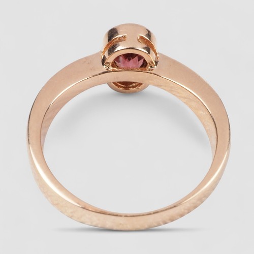Burma! Red Spinel 925 Sterling Silver Rose Gold Plated Handmade Rings Size 8.5 - Imagen 4 de 9