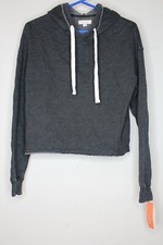 Women's Colsie Fleece Lounge Hoodie Ebony Size XS