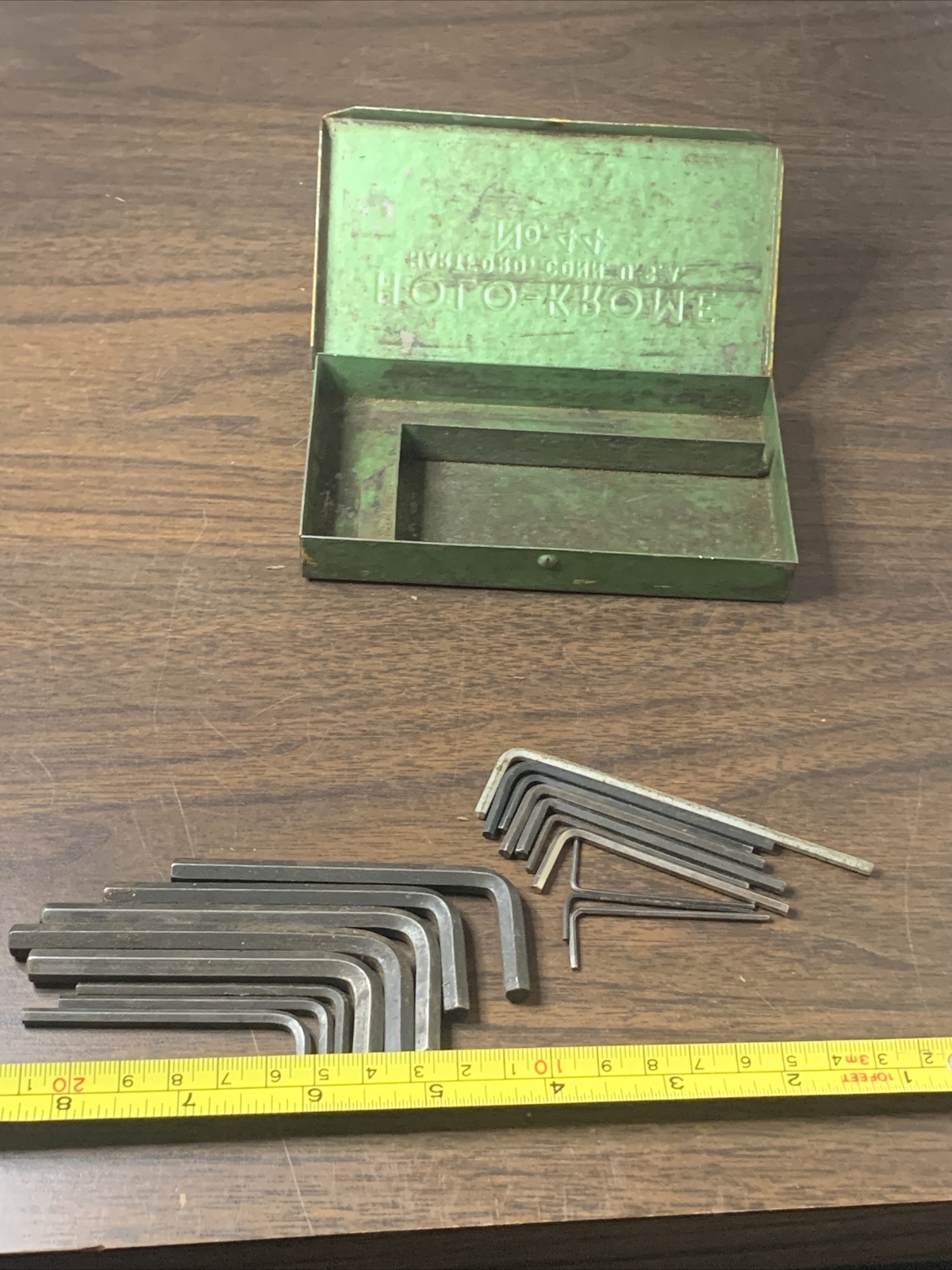 HoloKrome Allen Wrench Tool Box No 44 Hartford Ct Includes Allen