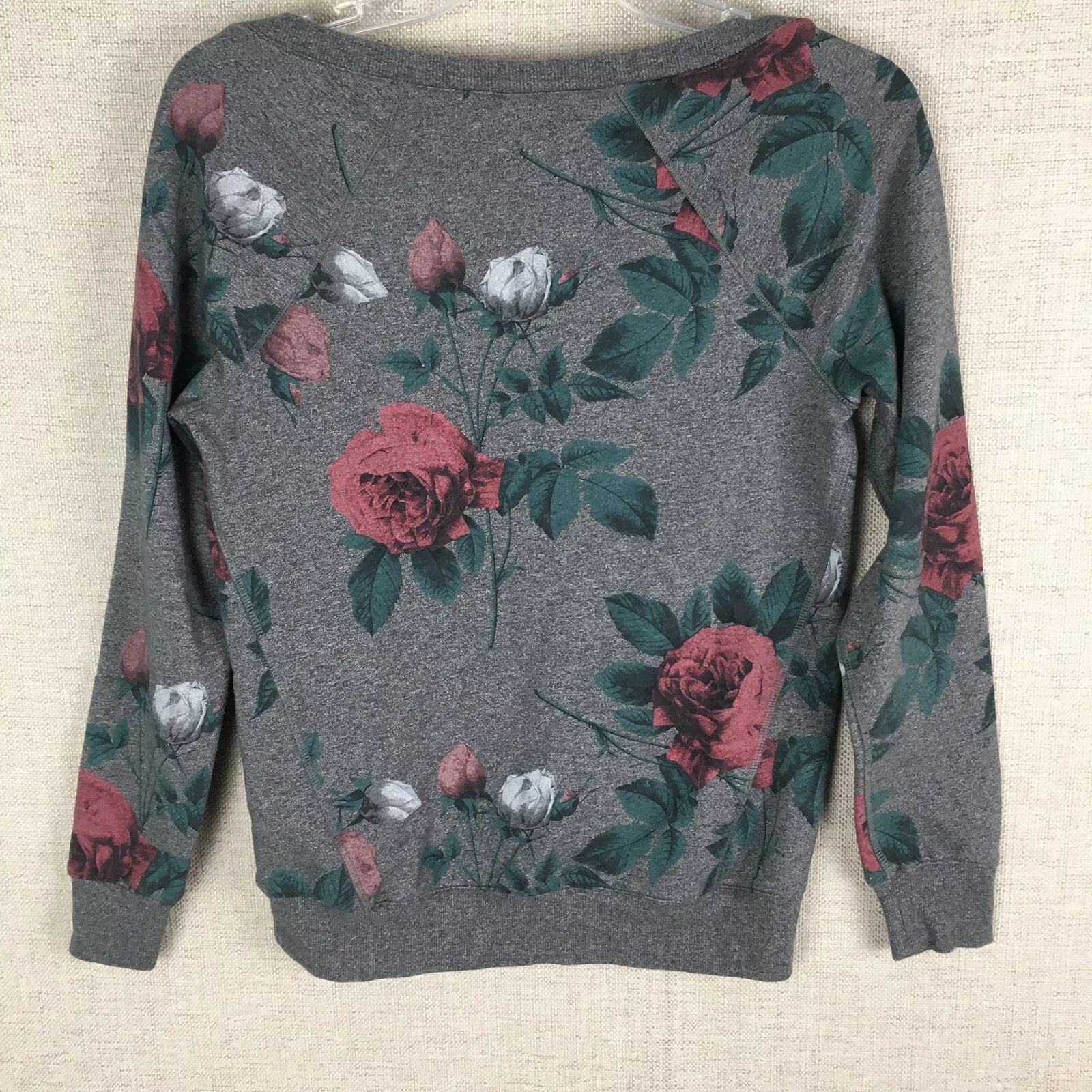 lole roses boat neck whisigoth dark floral montreal sweatshirt