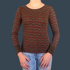 O NEIL- Long sleeve top color-Brown with O Neill logo thru-out Size- Medium