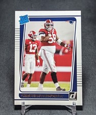 Christian Barmore Rated Rookie RC 2021 Donruss Card #349 New England Patriots. rookie card picture