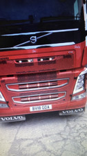 VOLVO FH V4 mirror finish s/steel Set  3 Grills bars in White led not kelsa