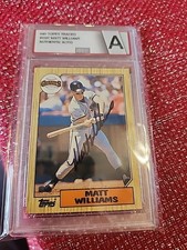 1987 Topps traded #129t Matt Williams auto  Authentic Rookie Giants 