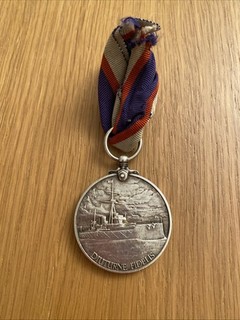 ROYAL FLEET RESERVE LONG SERVICE & GOOD CONDUCT MEDAL J G KIRKBRIDE SS.5697