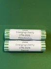 2026 Dime Rolls - 2 Emerging Liberty Dime Rolls -  (P & D Dime Roll)