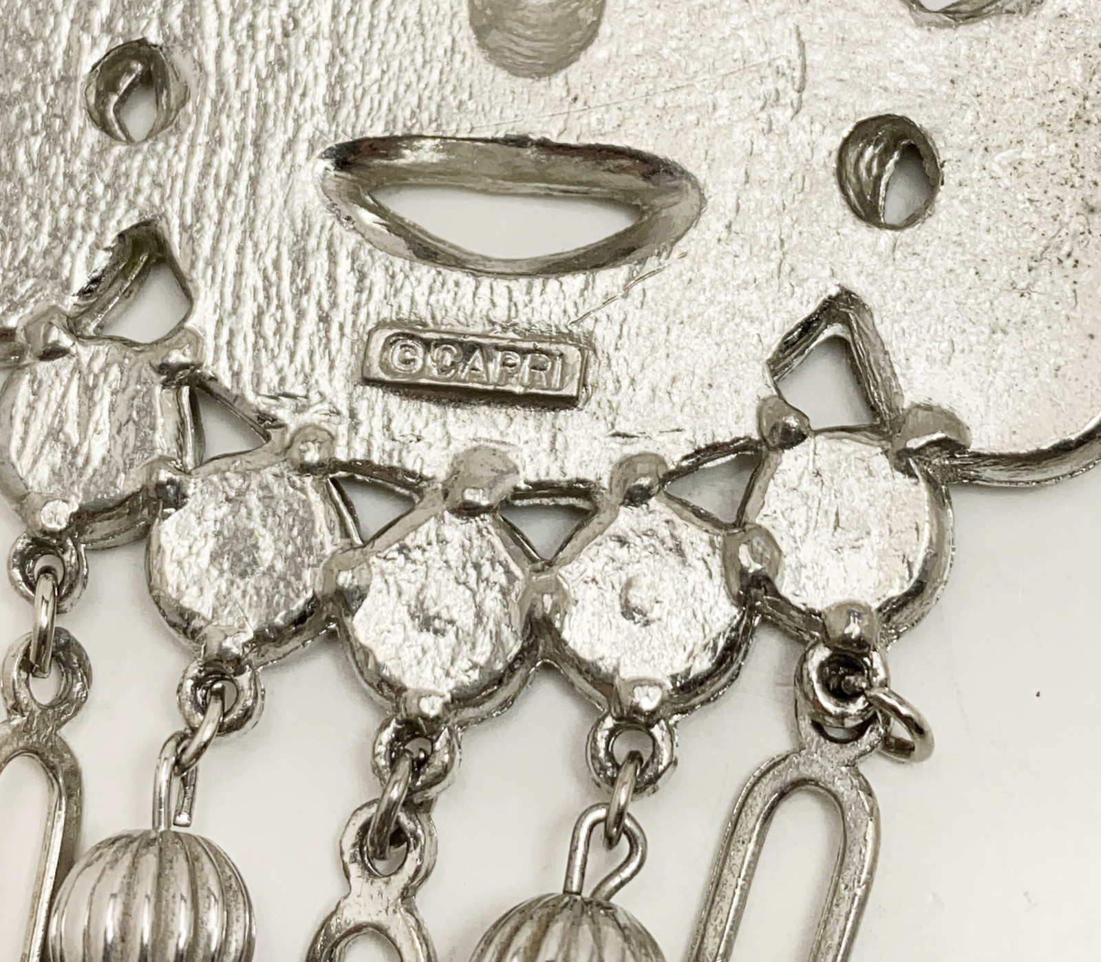 Vintage Necklace Mayan Aztec Warrior CAPRI Large … - image 10