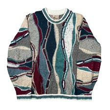 Vintage Coogi 3D Knit Multicolor Sweater Size XL 27"x31"