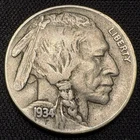 1934 Buffalo Nickel Coin  FREE SHIPPING