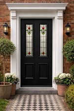 Bespoke Victorian Stained Glass Doors Frames Panels Made To Order 250 Deposit ..