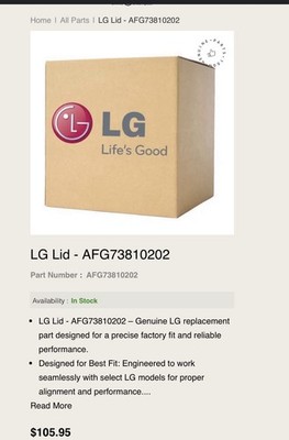 OEM LG Lid  AFG73810202