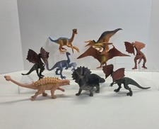 Lot of Assorted Plastic Dinosaur Figure Toys, Mixed Sizes  Colors