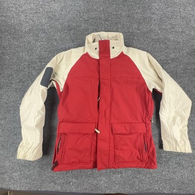Burton Tactic Jacket Womens Medium Red White Snowboard Ski Winter Coat Insulated