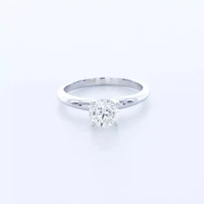 Solitaire Engagement Ring Classic 14K Gold 0.97 CT Round Lab-Grown Diamond F VS2