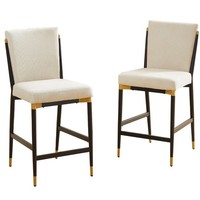 Barhocker 2Er Set BarstüHle Mit Gepolsterten RüCkenlehne & Sitz, FußStüTze