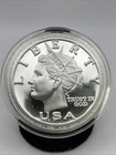 2003 5 oz .999 Silver NORFED Liberty $50 Round In Capsule-Toned Edges