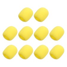 10pcs Microphone Foam Covers, 40mm 1.57" ID 10mm 0.39" Thickness, Yellow