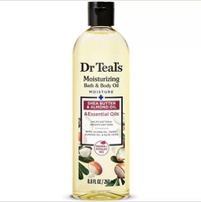2 Packs Dr Teal's Shea Butter Moisturizing Bath Body Oil, 8.8 fl oz.