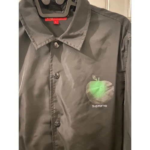 Supreme Big Apple Black Coaches Windbreaker Snap Button Coat Jacket Size Large image 3