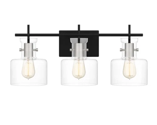 Quoizel Pensbury 3 Light 24"W Bathroom Vanity Light, PEN8622MBK - Matte Black - Picture 2 of 6