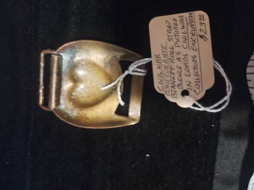 Civil War Confederate Blanket Roll Strap Buckle Brass