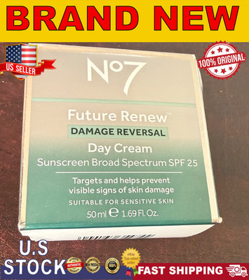 No7 Future Renew Damage Reversal Day Cream SPF 25  1.69 oz Exp. 10/2025