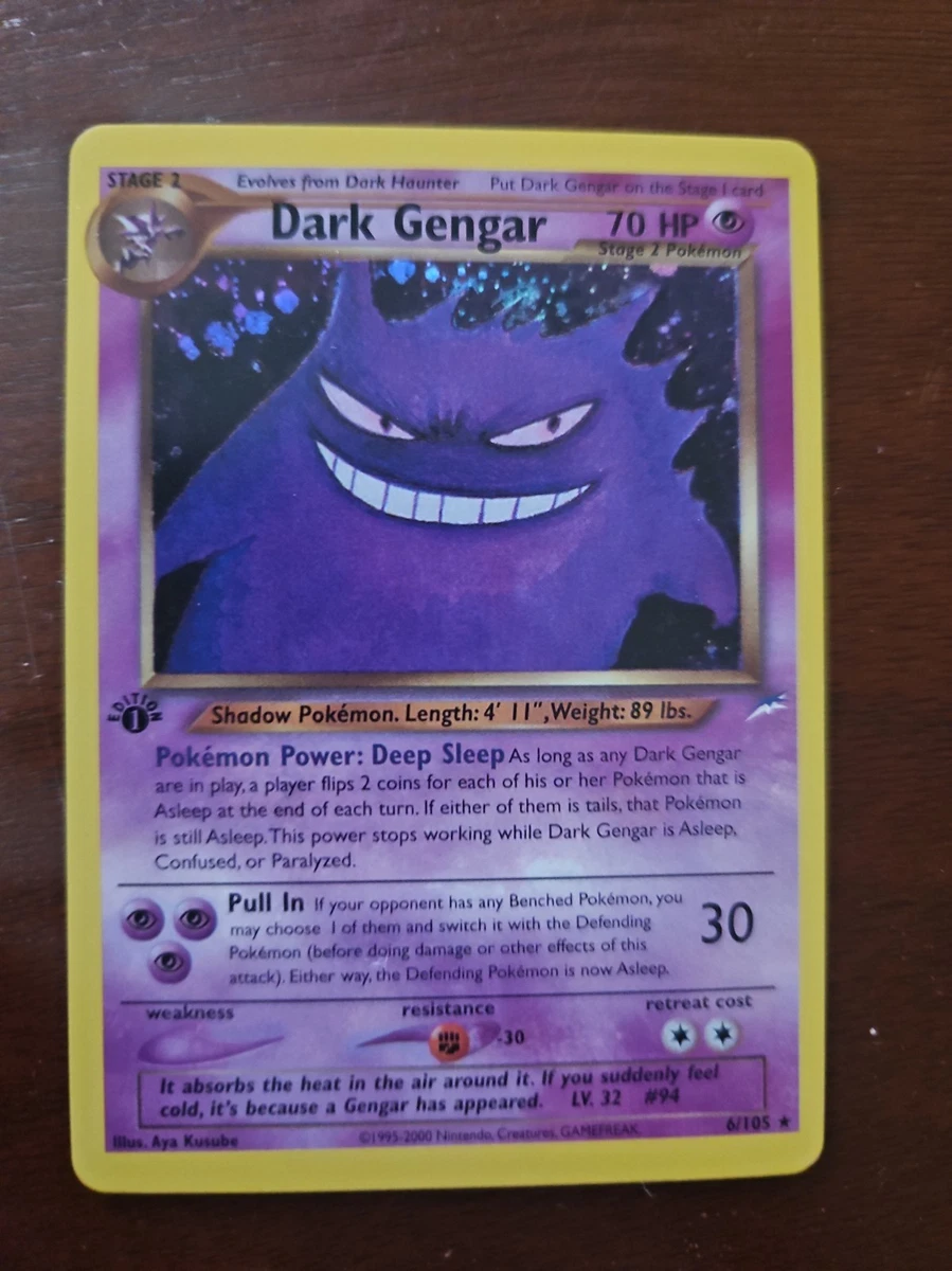 25+ Darkness Gengar Pokémon TCG Neo Destiny Individual Collectible