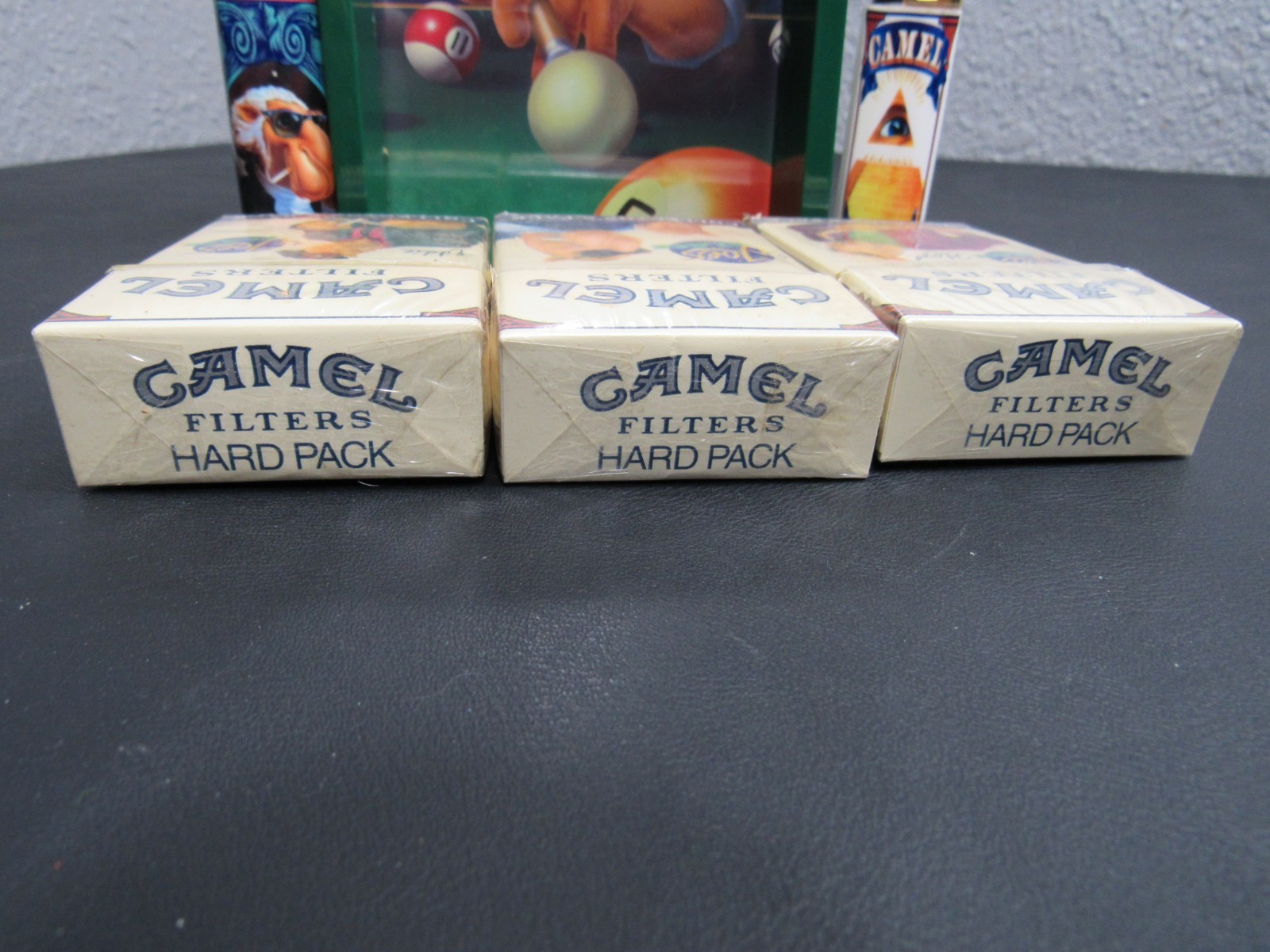 3 Vintage Camel Collectible Cigarette Hard Packs - EMPTY