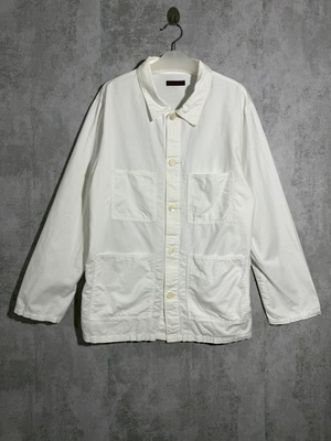 #ad #ad Blue Blue Japan White Chore Jacket Mens Size 2 Cotton Worker Coat Made In Japan $135.00
