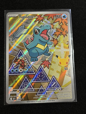 Pokemon TCG Totodile 048 Mega Evolution Promo Holo Promo English Basic 80 HP
