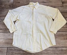 Brooks Brother OXFORD Original Polo 100 Cotton Size 16.5 35 Pale Yellow