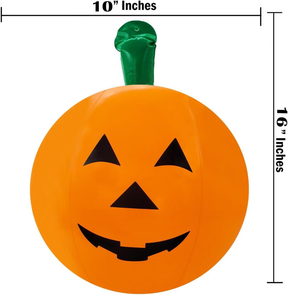 Halloween Inflatable Pumpkin Decorations 16 Inch Vinyl Beach Pool Party ...