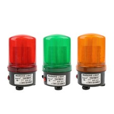 Rechargeable LED warning light with silent flashing warning system