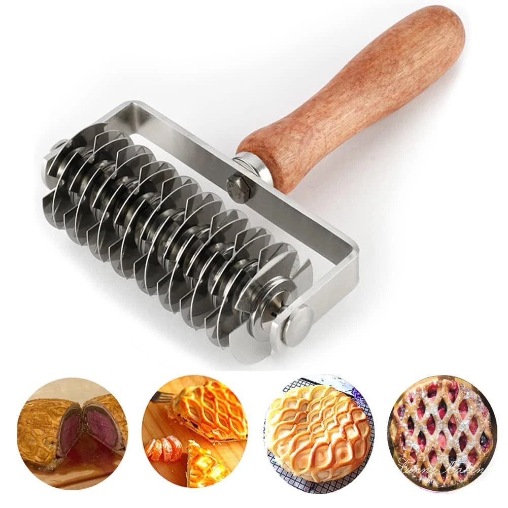 Pastry Lattice Roller Cutter - Stainless Steel Dough Lattice for Pie Pizza Br...
Opens in a new wind