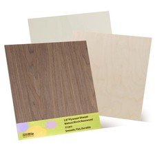 12 PCS Walnut Wood Plywood Sheets Laser Blanks Craft Panel 12x12x1/8 Inch
