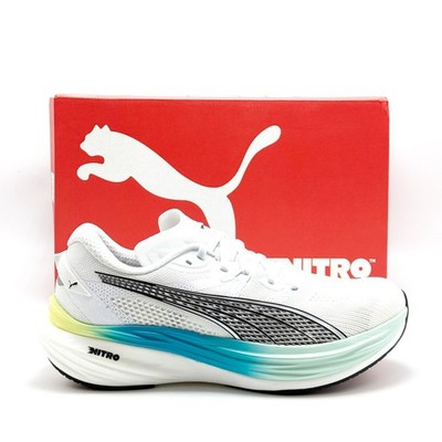 *NEW* MEN PUMA Deviate NITRO 3 Road Running Wide Shoes PUMA WHITE (378449 07)  