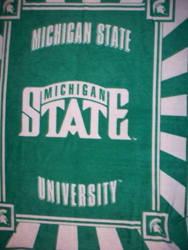 MICHIGAN STATE UNIVERSITY MSU FLEECE FABRIC PANEL OOP