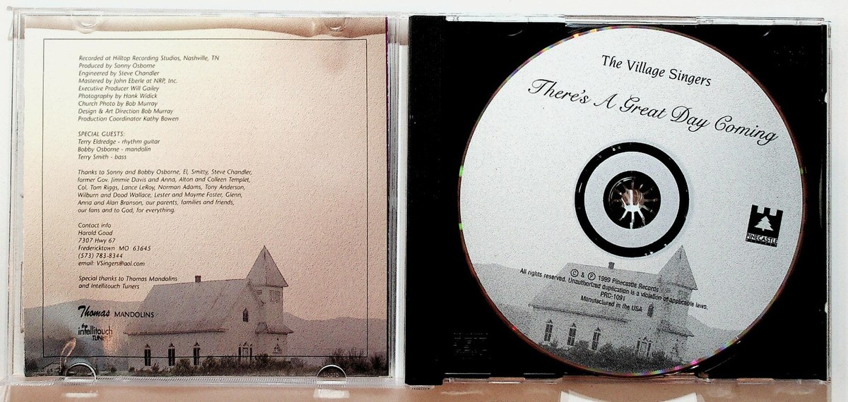 The Village Singers There's A Great Day Coming CD Bluegrass