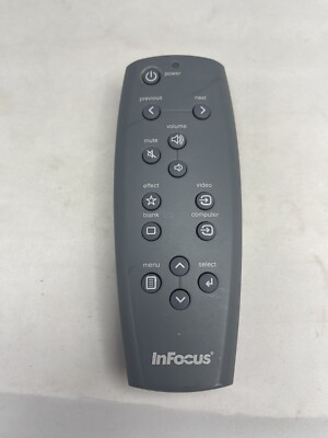 InFocus Navigator Projector Wireless Remote Control Preowned Tested Genuine Gray