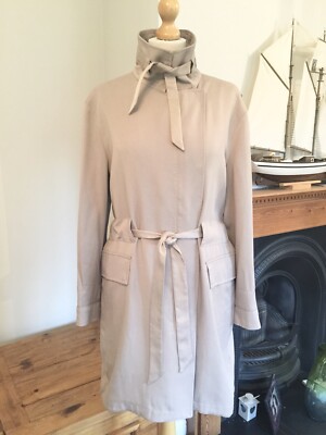 All Saint Aiya Dusky Pink Crepe Parka Size Uk10 Bnwt