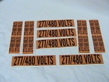 BRADY VOLTAGE LABELS 4 SHEETS OF 4 277/480VOLTS 5 SHEETS OF 1 277/480VOLTS