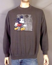 vintage 90s The Disney Store USA Made Pie Eyed Mickey Mouse Sweatshirt sz XL