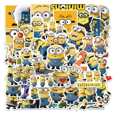 50x Despicable Me Minions Cartoon Aufkleber Kinder Party Tasche Laptop Graffiti Reise