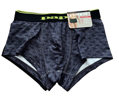 Papi Men's Underwear Nwt UMPA048 2 Pack Gray Graphic Microflex Brazilian Trunk S